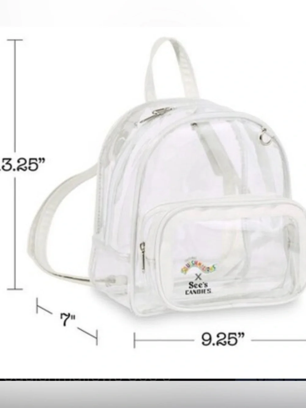 SQUISHMALLOW’s See’s Candies Clear Mini Backpack 25’